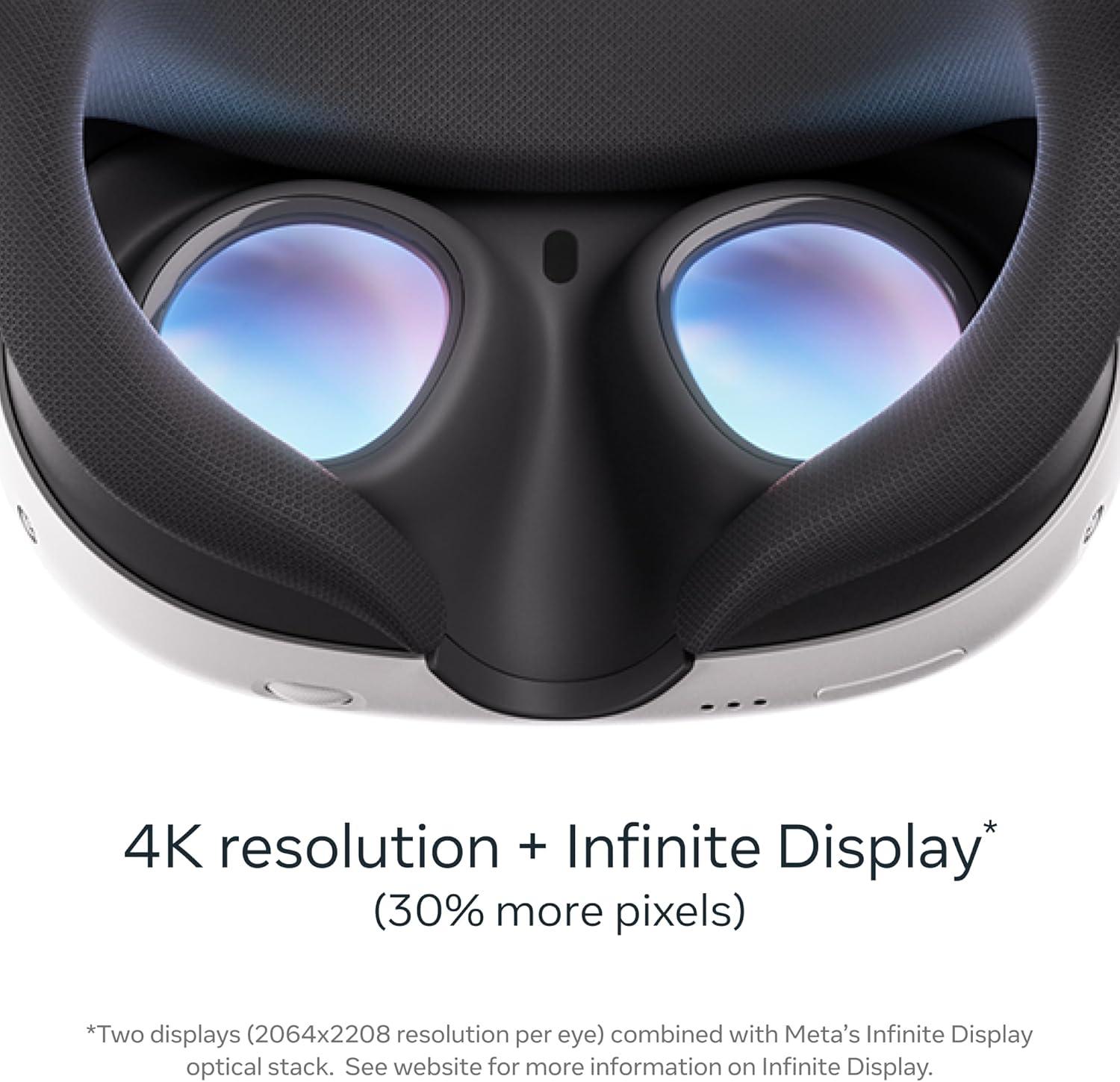 imageMeta Quest 3 512GB  Thirty Percent Sharper Resolution  2X Graphical Processing Power  Play Without Wires  Get Batman Arkham Shadow and a 3Month Trial of Meta Horizon Included512GB