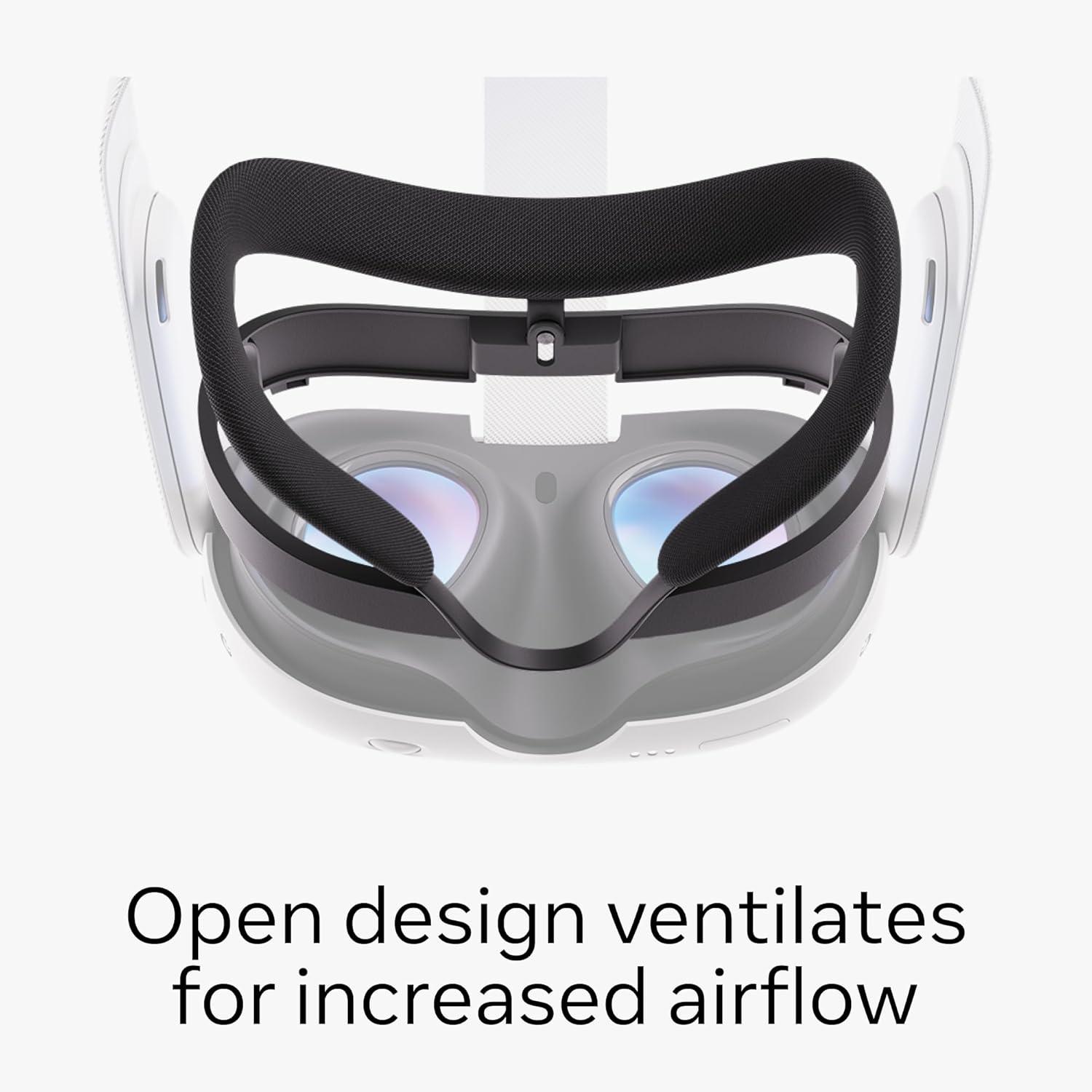 imageMeta Quest 3 Open Facial Interface  Works with Meta Quest 3  Keeps Physical Room in Sight  Increases Visibility and Comfort