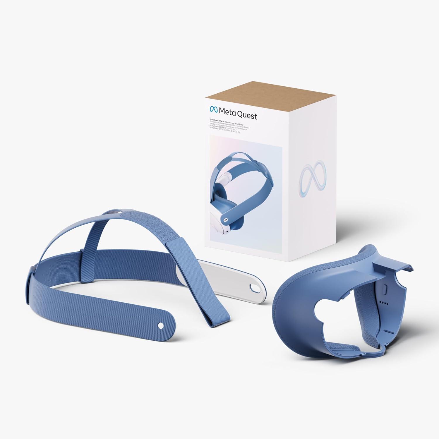 imageMeta Quest 3 Silicone Facial InterfaceElemental Blue w Strap