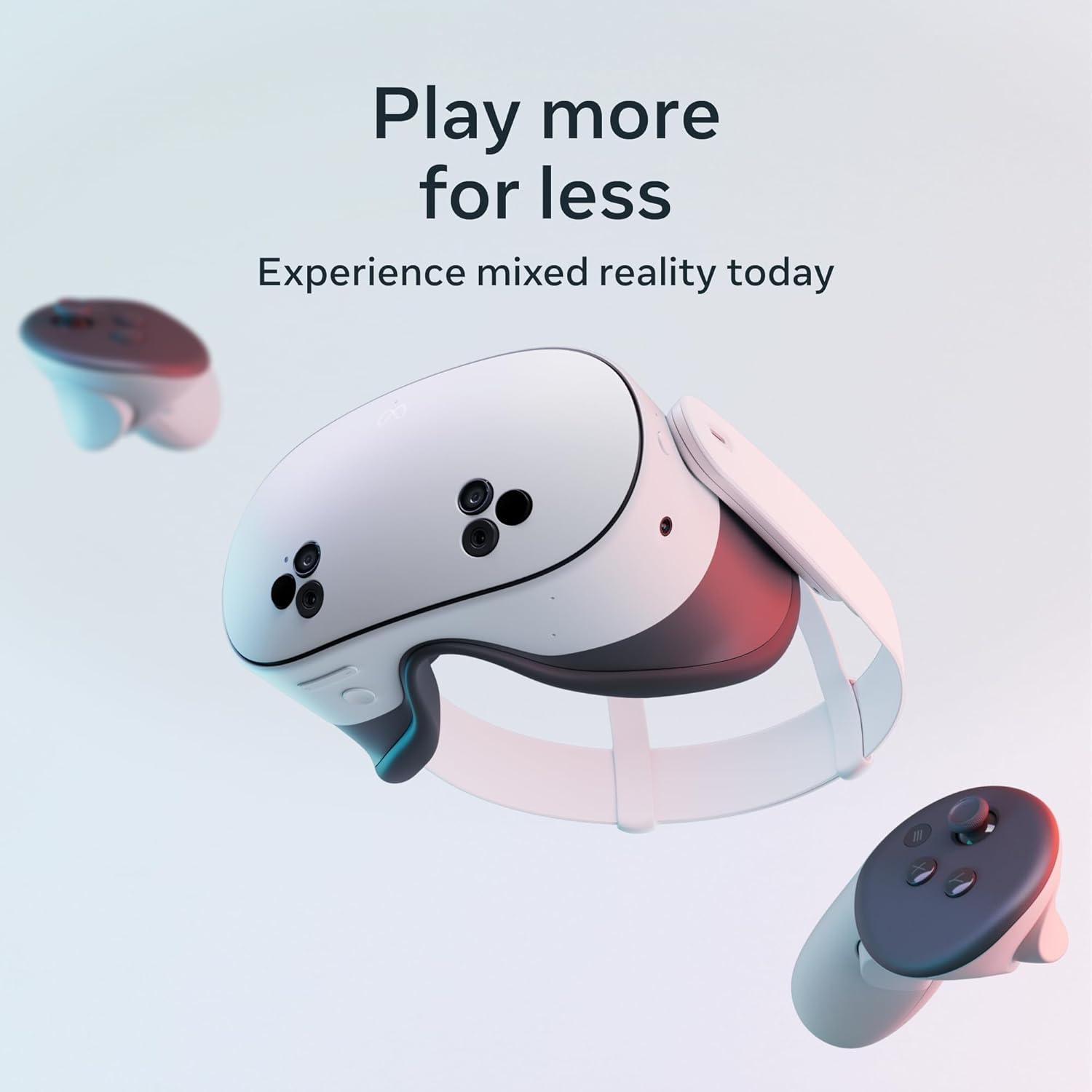 imageMeta Quest 3S 128GB  Dive into Mixed Reality  Unreal device Unreal price  Gorilla Tag Cardboard Hero Bundle  Amazon Exclusive256GB Batman Included