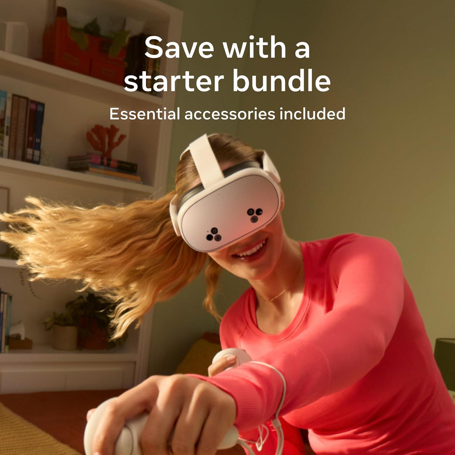 imageMeta Quest 3S 128GB  Dive into Mixed Reality  Unreal device Unreal price  Gorilla Tag Cardboard Hero Bundle  Amazon Exclusive256GB Batman Included