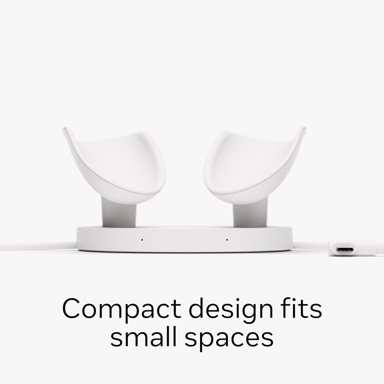 imageMeta Quest Compact Charging Dock  Works with Meta Quest 33S  Extended Headset Charging Cable  Wireless Charging for Touch Plus Controllers