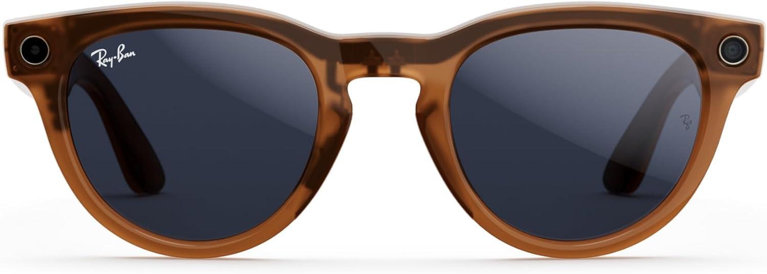 imageMeta RayBan Glasses HeadlinerShiny Caramel  Clear to Sapphire Transitions