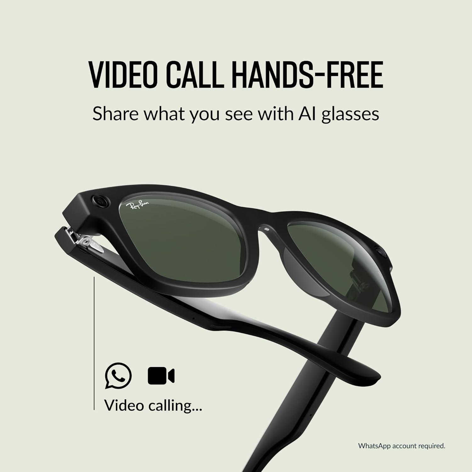 imageRayBan Meta Glasses WayfarerMatte Black  Polarized Gradient Graphite