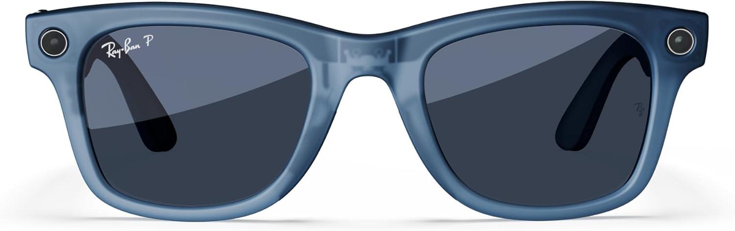 imageRayBan Meta Glasses WayfarerMatte Jeans Transparent  Polarized Dusty Blue