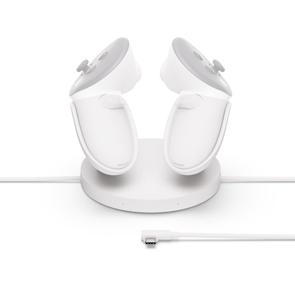 imageMeta Quest Compact Charging Dock  Works with Meta Quest 33S  Extended Headset Charging Cable  Wireless Charging for Touch Plus Controllers