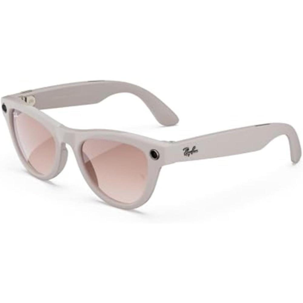 imageRayBan Meta Glasses SkylerSkyler  Shiny Chalky Grey  Cinnamon Pink