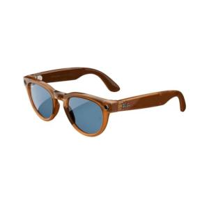 imageMeta RayBan Headliner Standard Smart Glasses  Shiny Caramel Transparent Teal Blue
