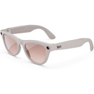 imageRayBan Meta Glasses SkylerSkyler  Shiny Chalky Grey  Cinnamon Pink