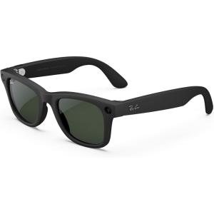 imageRayBan Meta Glasses WayfarerMatte Black  Clear to Graphite Green Transitions
