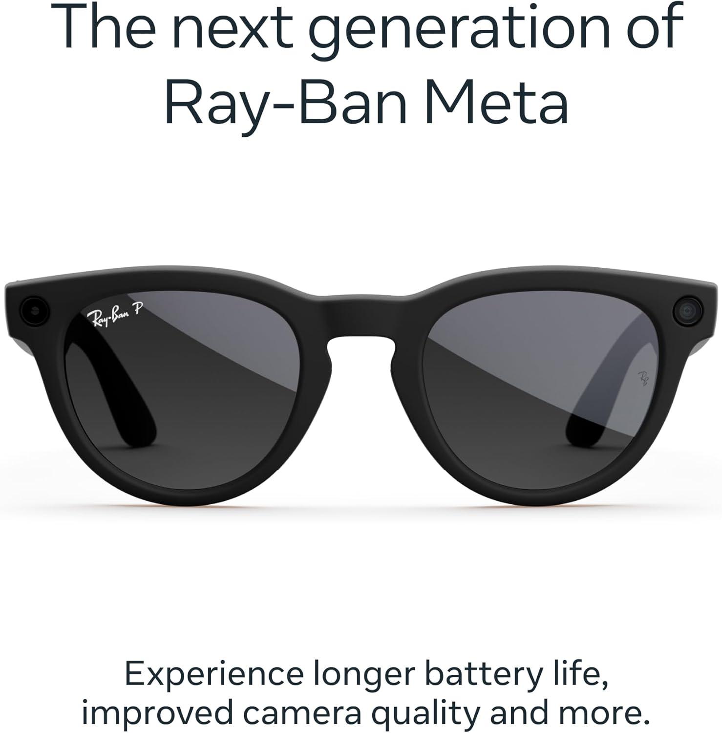 imageMeta RayBan Glasses Headliner Gen 2Matte Black  Polarized Gradient Graphite Lenses