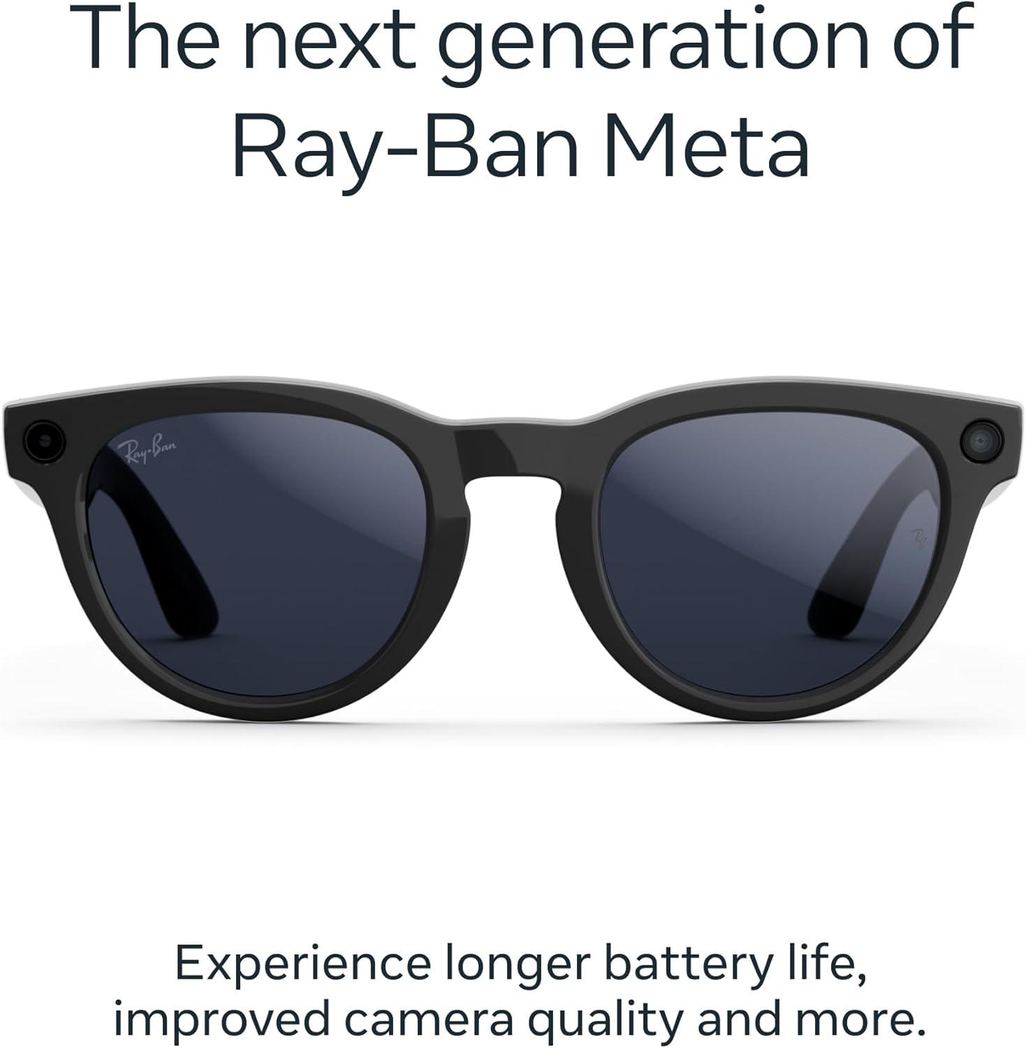 imageMeta RayBan Glasses Headliner Gen 2Shiny Black  Transitions Sapphire Lenses