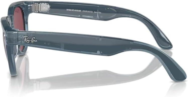 imageRayBan Mens 0RW4009 Meta Headliner Polarized Phantos Sunglasses Shiny Jeans 50mm