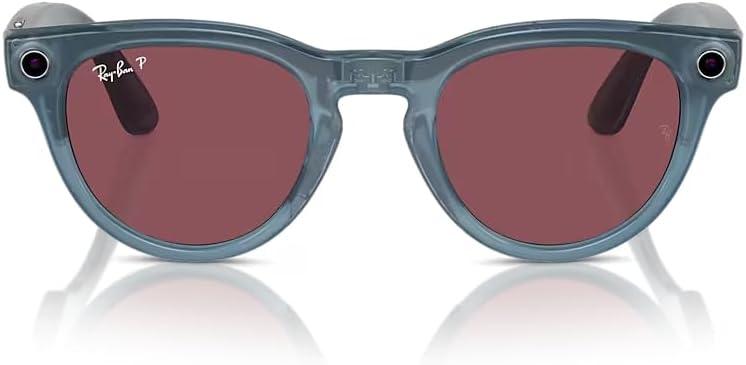 imageRayBan Mens 0RW4009 Meta Headliner Polarized Phantos Sunglasses Shiny Jeans 50mm
