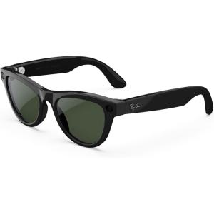 imageMeta RayBan Glasses Skyler Gen 2Shiny Black  Transitions Graphite Green Lenses