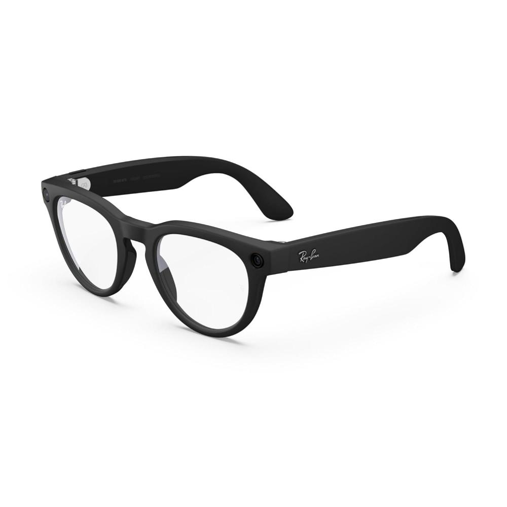 imageRayBan  Meta Headliner Low Bridge Fit Gen 2  Shiny Black Green lensesMatte Black  Clear Lenses
