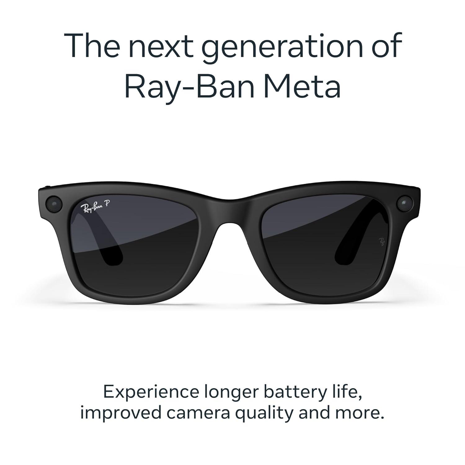 imageRayBan  Meta Wayfarer Gen 2  Matte Black Polarized Gradient Graphite lensesMatte Black  Polarized gradient Graphite Lenses