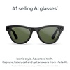 image:imageRayBan Meta Gen 2 Skyler Shiny Transparent Peach  Smart AI Glasses for Men Women  2x Battery Life  3K Ultra HD  12 MP Camera Audio Video Recording  Transitions Brown Lenses  SunglassesShiny Black  Green Lenses