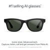 image:imageRayBan Meta Wayfarer Gen 2 with Meta AI photo and video capture longer battery life  Shiny Transparent Grey Transitions Sapphire LensesShiny Black  Transitions Graphite Green Lenses