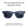 image:imageRayBan Meta Wayfarer Gen 2 with Meta AI photo and video capture longer battery life  Shiny Transparent Grey Transitions Sapphire LensesShiny Cosmic Blue  Transitions Sapphire Lenses