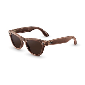 image:imageRayBan Meta Gen 2 Skyler Shiny Transparent Peach  Smart AI Glasses for Men Women  2x Battery Life  3K Ultra HD  12 MP Camera Audio Video Recording  Transitions Brown Lenses  SunglassesShiny Transparent Peach  Brown Transition Lenses