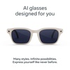 image:imageMeta Adventurer Classic Tortoise  Smart AI glasses for Women Men AI 12MP Camera Live Translate  3K HD Resolution  8 Hour Battery  Range of Sizes  Brown LensesLinenTransitions Sapphire Lenses