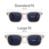 image:imageMeta Adventurer Classic Tortoise  Smart AI glasses for Women Men AI 12MP Camera Live Translate  3K HD Resolution  8 Hour Battery  Range of Sizes  Brown LensesLinenTransitions Sapphire Lenses